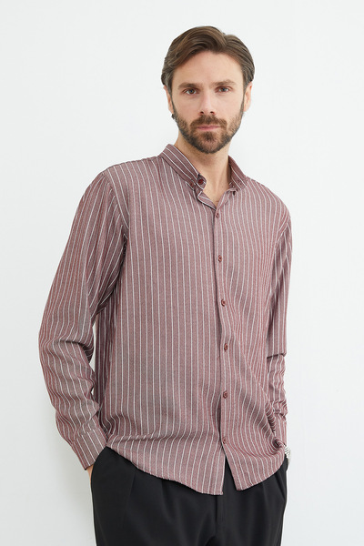 Fulla Moda قميص بأكمام طويلة و مخطط أزرار