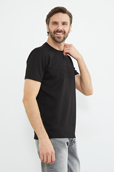 Fulla Moda Μπλουζάκι με σλόγκαν με λαιμόκοψη