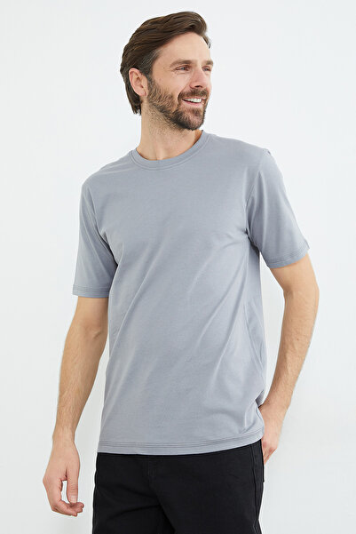 Fulla Moda Basic T-shirt με Γιακά Crew