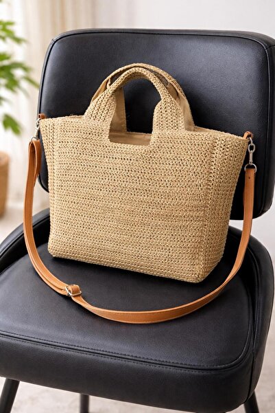 Berlin bags Εισαγόμενη ψάθινη τσάντα χειρός και ώμου Spring Model