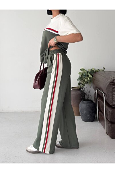 Tarzımızbir Μπλουζάκι αθλητικής φόρμας από ύφασμα Modal με λεπτομέρειες σε ρίγες