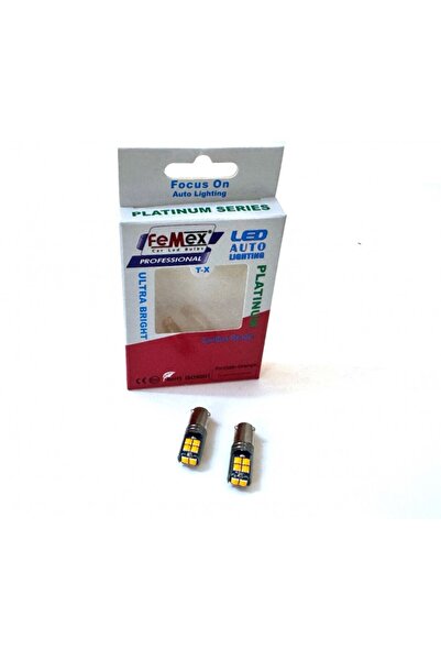 FEMEX Platinum H21W BAY9S 10 Smd Turuncu 3030 Chip Led Ampul Aktif Canbus