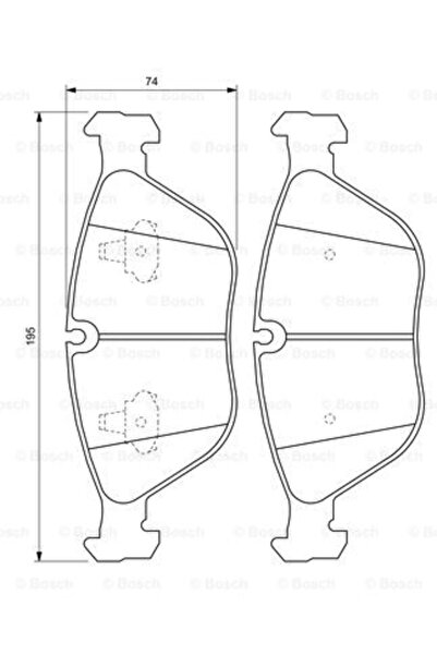 Bosch Σετ τακάκια φρένων, δισκόφρενο 0 986 424 649