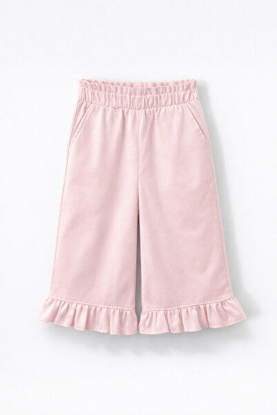 BALKABAĞI Παντελόνι για κορίτσια με βολάν στα μπατζάκια, 100% βαμβακερό, ροζ ...