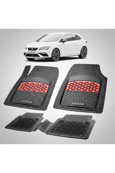TEAMCAR Πατάκια δαπέδου συμβατά με Seat Leon Hatchback 3θυρο Facelift 2017-20...