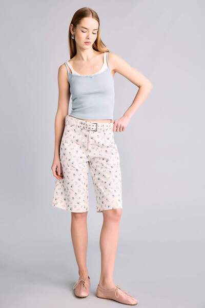 DeFacto Afra x Κανονική Μέση Γκαμπαρντίνα Βερμούδα H2627AX26SM