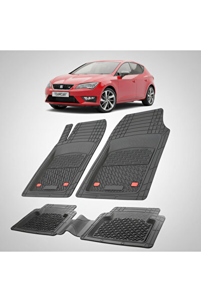 TEAMCAR Πατάκια δαπέδου συμβατά με Seat Leon Hatchback 5θυρο 2013-2017 |   Μαύρο