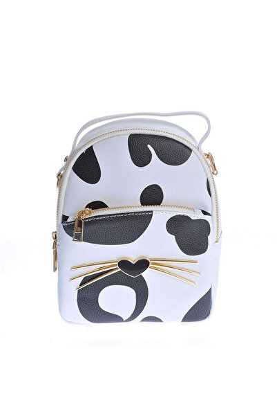 Meli Melo Paris Black and white eco-leather backpack