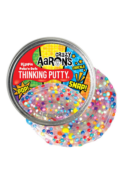 Crazy Aaron's معجون التفكير Poke'n Dots، علبة 4 بوصات تحتوي على 90 جرام من ال...