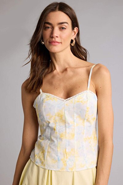 DeFacto Fitted Patterned Poplin Blouse H2842Ax26Sm