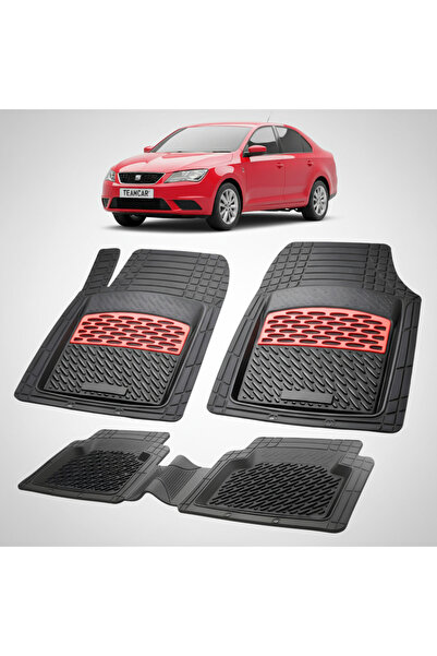 TEAMCAR Πατάκια δαπέδου συμβατά με Seat Toledo Sedan Mk4 2012-2019 |   Κόκκινο