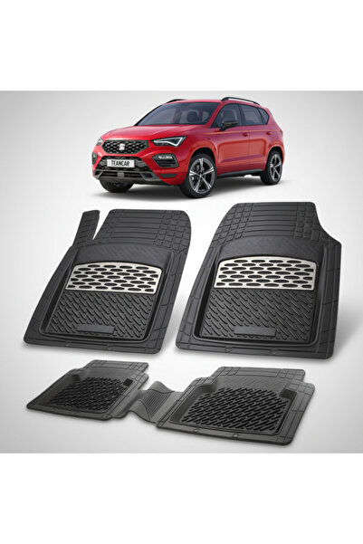 TEAMCAR Πατάκια δαπέδου συμβατά με Seat Ateca SUV Facelift 2020-2026 |   Ασήμι