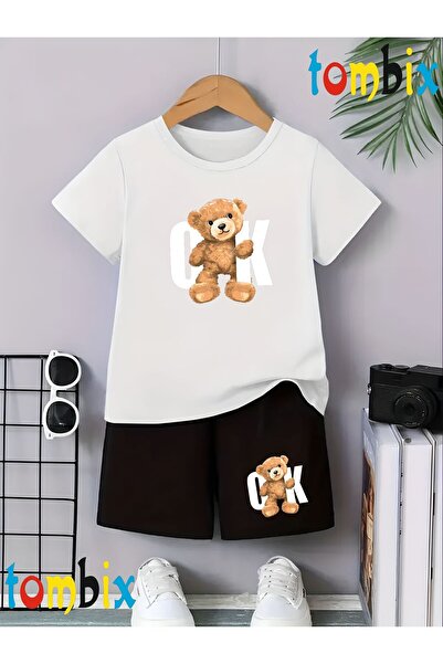 tombix Okayi Printed T-Shirt Shorts Summer Children's Set
