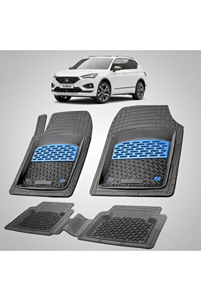 TEAMCAR Πατάκια δαπέδου συμβατά με Seat Tarraco SUV Facelift 2021-2026 |   Μπλε