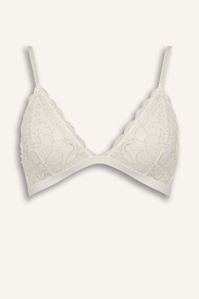 DeFacto Lace Glittered Non-Cup Non-Padded Non-Wired Triangle Bra F5037Ax26Sp
