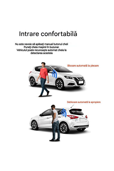 CerCip Cheie auto digitală, Activare acces fără cheie, Cheie auto inteligentă, Ecran tactil LCD, 4 butoane, Argintiu