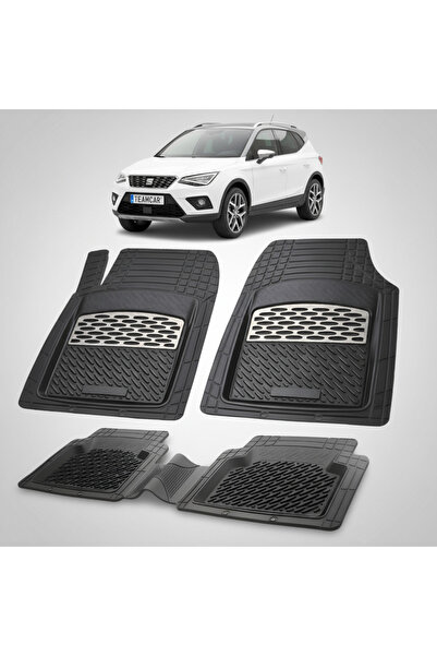 TEAMCAR Συμβατά πατάκια δαπέδου για Seat Arona SUV Mk1 2017+ |   Ασήμι