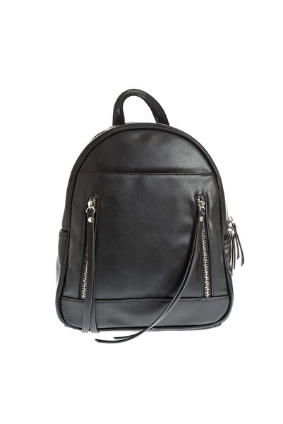 Meli Melo Paris Black backpack with decorative zippers