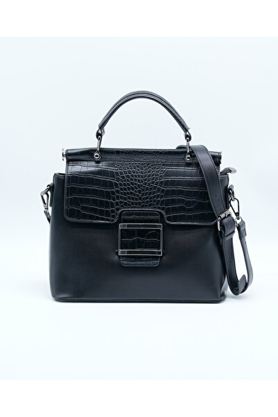 Finelook Medium-Sized Leather Print Women's Crossbody Handbag