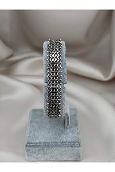 ZS Aksesuar Multi-Row Metal Bead Detailed Silver Color Women's Bracelet – Sty...