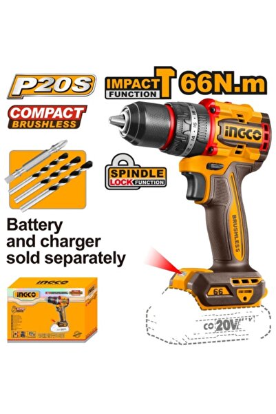 Ingco Κρουστικό δράπανο 20 V 66 Nm