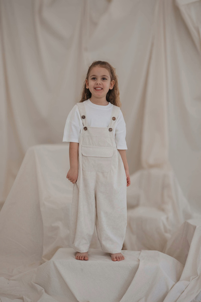 Oh La La Koala For Little Ones Cream Childhood Velvet Children's Salopet Jump...