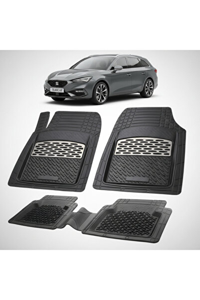 TEAMCAR Πατάκια δαπέδου συμβατά με Seat Leon Combi Mk4 2020-2026 |   Ασήμι