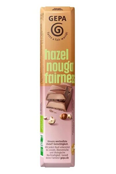 Gepa Μπάρα σοκολάτας βιολογική και δίκαιου εμπορίου Πραλίνα Νουαζέτ, 37,5γρ.