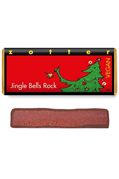 ZOTTER CHOCOLATE Βιολογική βίγκαν μαύρη σοκολάτα γεμιστή με γανάτσα κόκκινου ...