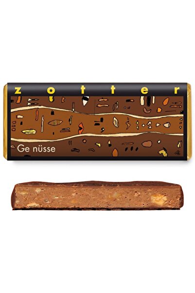 ZOTTER CHOCOLATE Βιολογική + Εκλεκτή σκούρα σοκολάτα γάλακτος, γεμιστή με ξηρ...