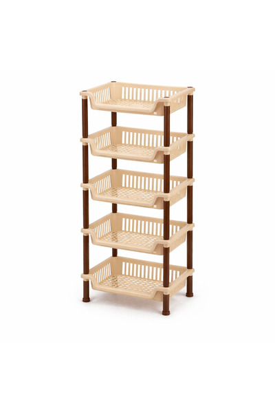 mastergold Plastic 5-Tier Vegetable Storage Rack Beige Kitchen Organizer for ...