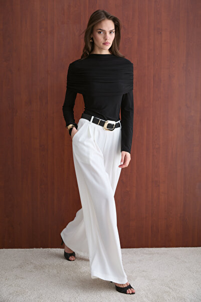 Melike Tatar Παντελόνι με ζώνη 32-2798