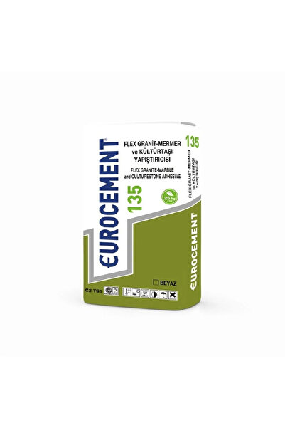 Eurocement 2 KG flex Granit (Seramik) Taş ve Mermer Yapıştırıcısı 2 KİLO BEYA...
