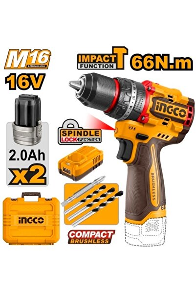 Ingco 16 V 66 Nm Κρουστικό Δράπανο CIDLI 166062