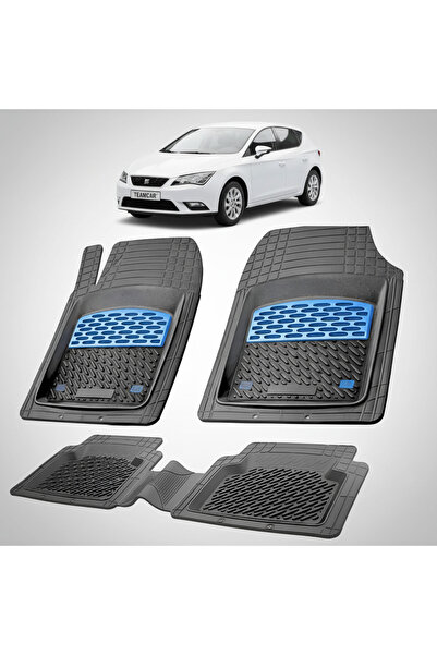 TEAMCAR Πατάκια δαπέδου συμβατά με Seat Leon Hatchback Mk3 2012-2020 |   Μπλε