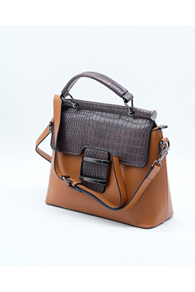 Finelook Medium-Sized Leather Print Women's Crossbody Handbag