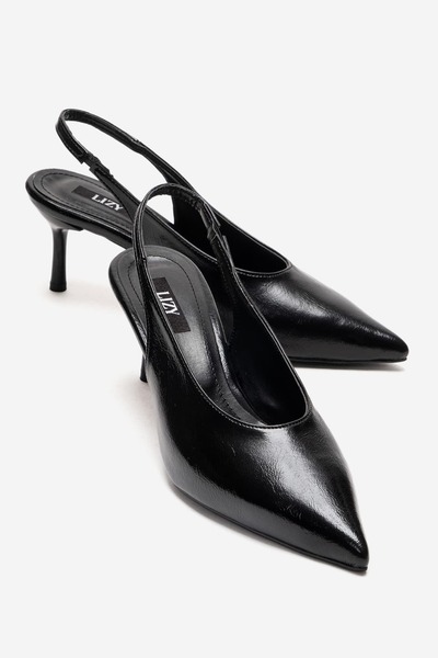 Lizy Shoes Pantofi cu toc negru pentru femei, cu vârf ascuțit, toc subțire de...