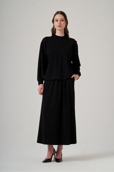 Nuss 1078 Σετ με φούστα και λεπτομέρεια από παγιέτες στους ώμους