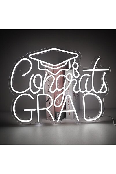 Slasa Congrats GRAD Light 40x50 cm With 6 mm Acrylic Base White LED Light, Mi...