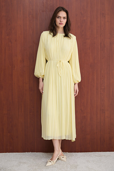 Melike Tatar Φόρεμα με σάλι και πιέτες 32-2379-1