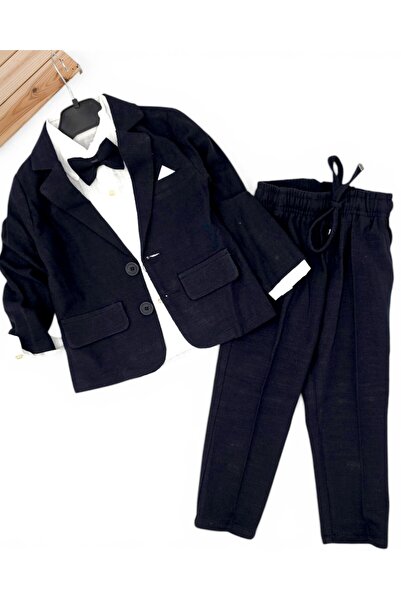 voyyo kids baby Boy's 3-Piece Stylish Bow Tie Holiday Set for Ages 2-9, Linen...