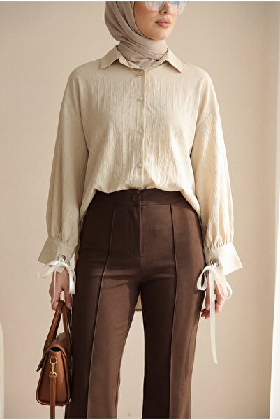 HİJABAYA Πουκάμισο με διακοσμητικά κορδόνια και σχέδιο φράουλας