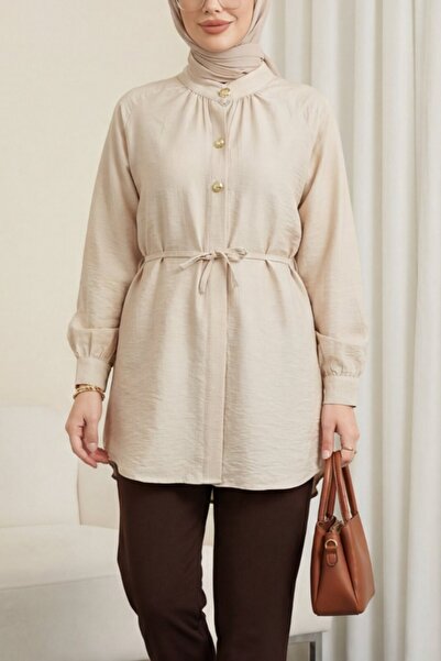 HİJABAYA Πουκάμισο με διακοσμητικά κουμπιά, μανίκια ρεγκλάν, κορδόνια και σχέ...