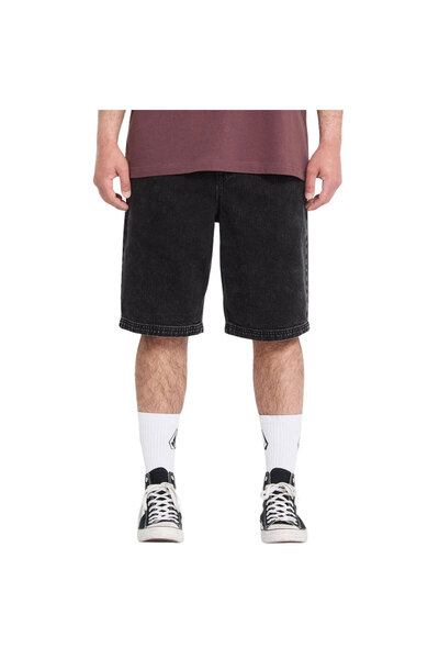Volcom FREAZY Τζιν Σορτς με Ελαστική Μέση 22 Μαύρο M