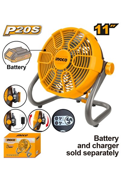 Ingco Ανεμιστήρας 20V με ρυθμιζόμενη ταχύτητα 11 ιντσών