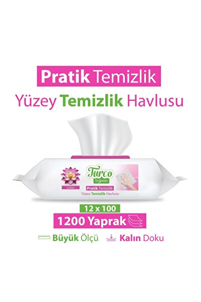 Turco Doğadan Pratik Temizlik Turco Doğadan Pratik Yüzey Temizlik Havlusu Lot...