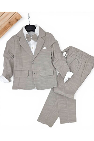voyyo kids baby Boy's 3-Piece Stylish Bow Tie Holiday Set for Ages 2-9, Linen...