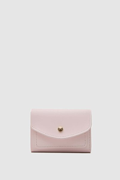 Shule Bags Γυναικείο πορτοφόλι Pico Clamshell σε ροζ πούδρα