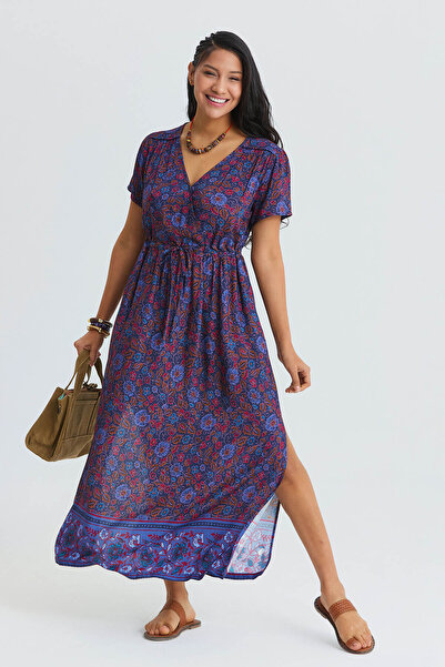 Los banditos Καλοκαιρινό φόρεμα με λαιμόκοψη V και κορδόνι που δένει