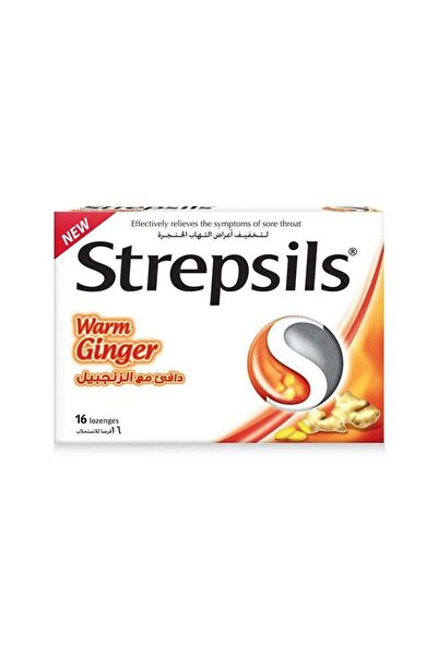 STREPSİLS Warm Ginger Dietary Supplement - 16 Lozenges